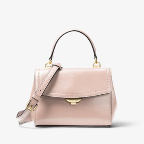 Michael Kors Ava Extra-Small Leather Pink Blush Crossbody Bag - Picture 1 of 12